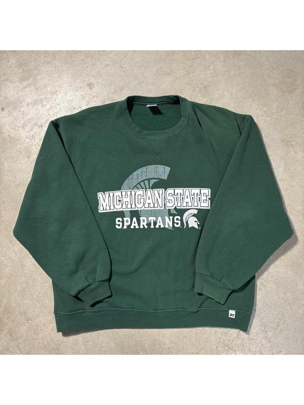 Vintage 90s Michigan State Spartans Russell Athletic Crewneck Men's XL